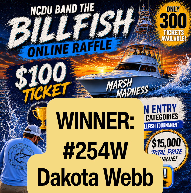 NCDU Band the Billfish Online Raffle!